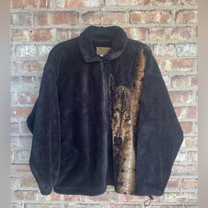Vintage Bear Ridge Outfitters Wolf Sherpa Full Zip🖤